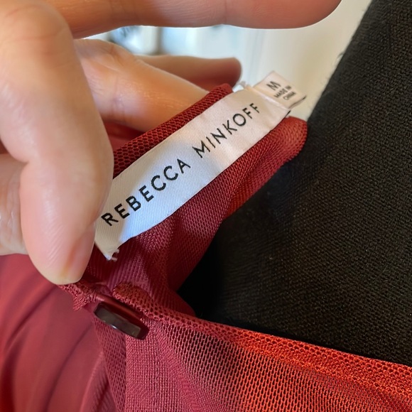 Rebecca Minkoff Sheer rose Long Sleeve Top Medium - Picture 5 of 6